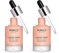 KIKO Milano Liquid Skin Second Skin Foundation 03 | Fond de Teint Fluide Effet Seconde Peau (Lot de 2)