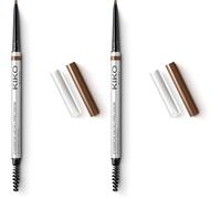 KIKO Milano Micro Precision Eyebrow Pencil 04, Crayon À Sourcils Automatique Avec Pointe Haute Précision (Lot de 2)