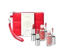 KIKO Milano Snow-Kissed Holiday Never Without You Mini Lips Gift Set, Coffret Cadeau Lèvres : 2 Mini Rouges À Lèvres Au Fini Mat Et 2 Mini Brillants À Lèvres
