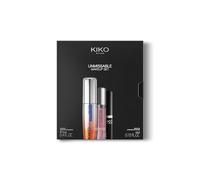 KIKO Milano Unmissable Makeup Set, Kit De Maquillage: Mascara Et Eye-Liner Résistants À L’Eau, Rouge À Lèvres Liquide Mat
