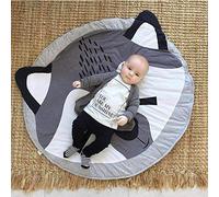 KIKOM Tapis Ramper bébé Tapis de jeu Animaux Coton Rond Tapis Pour Filles Garçons Eveil Enfants Decoration Chambre 90cm (Renard)