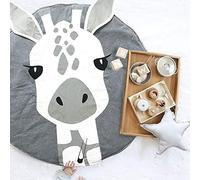 KIKOM Tapis Ramper bébé Tapis de jeu Animaux Girafe Coton Rond Tapis Pour Filles Garçons Eveil Enfants Decoration Chambre 90cm (Girafe)