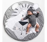 KIKOM Tapis Ramper bébé Tapis de jeu Animaux Tigre Coton Rond Tapis Pour Filles Garçons Eveil Enfants Decoration Chambre 90cm (Tigre)