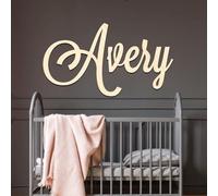 Kikone Prénom En Bois Personnalisé, Décoration Murale Chambre Enfant Bébé, Panneau De Nom Bois (20-88 Cm), Panneaux Personnalisés Enfants : Polices, Longueurs, Couleurs Disponibles.