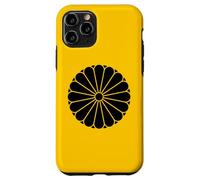 Kiku Chrysanthème Imperial Mon Noir Vector Art Coque pour iPhone 11 Pro