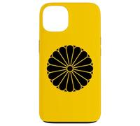 Kiku Chrysanthème Imperial Mon Noir Vector Art Coque pour iPhone 13