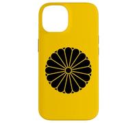 Kiku Chrysanthème Imperial Mon Noir Vector Art Coque pour iPhone 14