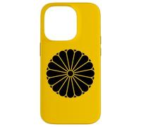 Kiku Chrysanthème Imperial Mon Noir Vector Art Coque pour iPhone 14 Pro