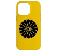 Kiku Chrysanthème Imperial Mon Noir Vector Art Coque pour iPhone 14 Pro Max