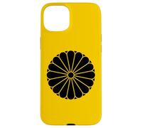 Kiku Chrysanthème Imperial Mon Noir Vector Art Coque pour iPhone 15 Plus