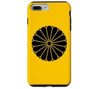 Kiku Chrysanthème Imperial Mon Noir Vector Art Coque pour iPhone 7 Plus/8 Plus