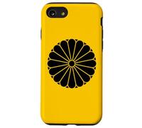 Kiku Chrysanthème Imperial Mon Noir Vector Art Coque pour iPhone SE (2020) / 7/8
