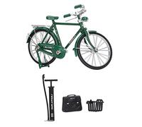 Kikumi 1:10 BicycleModel Vintage Miniature Simulation Collection sans Modèle de Vélo Debout avec Mallette du Gonflement (Vert)