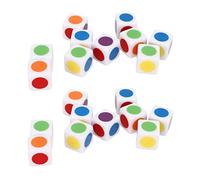 Kikumi 20 Morceaux de Vides Vides à Six Faces pour l'enseignement des Blocs de Couleur Réseau 6 Couleurs pour l'enseignement des en Plastique