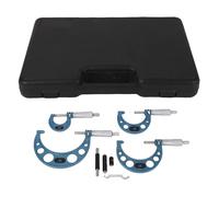 Kikumi 4pcs Micromètre Extérieur Set Inch 0-4in 0.0001 Pouces Machiniste de Graduation Alliage D'outil Précis avec Boîte