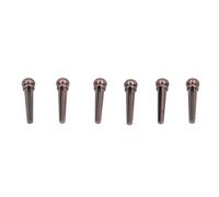 Kikumi 6pcs Bridge de Guitare Broche Cuivre Acoustique Guitare Bridge Pins Peg Remplacement pour la Réparation (Bronze antique)