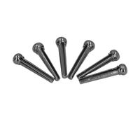 Kikumi 6pcs Bridge de Guitare Broche Cuivre Acoustique Guitare Bridge Pins Peg Remplacement pour la Réparation (noir)