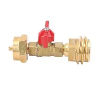 Kikumi Adaptateur de réservoir de gaz avec valve Convertit CGA600 en QCC1 Pol mâle femelle Convertisseur rapide pour 1 LB Cylindre jetable