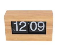 Kikumi Auto Flip Clock Vintage Rétro Grand Nombre Flip Down Desk Table Table pour Le Bureau du Salon à Domicile (Fond Noir)