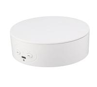 Kikumi Bands D'affichage Rotatif à 360 Degrés Charge Maximale de 6,6 LB, Plate-Forme en Rotation électrique pour Bouteilles de Vin Cosmetics Montres (Blanc)