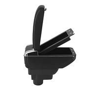 Kikumi Boîte de Rangement D'accoudoir Central pour D avec Double Espace de Rangement, Hauteur Réglable, Matériau ABS écologique, sans Odeur, Facile à Installer