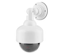 Kikumi Caméra de sécurité Factice Forme de Dôme Clignotant Une Fausse Caméra de sécurité Caméra de Rotation à 360 °