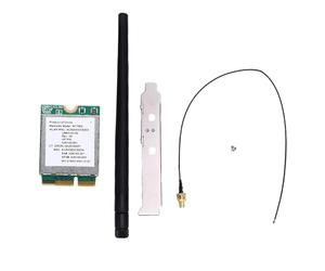 Kikumi Carte de Filet sans Fil pour Victoire 10 11 M.2 NGFF 4200Mbps 2,4 GHz 5 GHz Adaptateur de Réseau D'ordinateur Portable 6 GHz avec Support D'antenne 8DBI