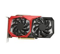 Kikumi Carte Graphique de Bureau, 1680 MHz 14 000 MHz PCI Express 3.0 X16 Double Ventilateur de Refroidissement Carte GPU de Jeu GDDR6 192 Bits 12 Nm DVI DisplayPort HD Sortie 6 Go PC