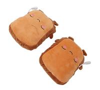 Kikumi Chauffants USB, Poignet en Peluche Super Doux Portable sans Doigts Réglable, avec Technologie de Chauffage en Fibre de Carbone, pour Ordinateur Portable, Chauffe-Mains d'hiver