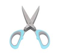 Kikumi Ciseaux à Oignons Verts, Ciseaux de Cuisine Multicouches en Acier Inoxydable avec Lames Tranchantes pour Couper la Coriandre, L'oignon, les Herbes, les Légumes