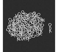 Kikumi Clips Goupilles Fendues en Plastique pour Boutons à Tige 7 × 4 × 1 1 * 18 Mm Type R Goupilles Fendues Clips Goupilles de Retenue Plaquées Zinc Clips à Ressort Épingle à Cheveux R Clips