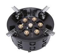 Kikumi Cuisinière à Gaz à Brûleur Unique, Réchaud de Camping Portable en Acier au Carbone avec Tuyau étendu de 1,5 M et Anneau Coupe-vent pour la Cuisine en Plein Air