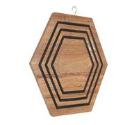 Kikumi Dessous de Plat Magnétique en Bois, Support de Pot Hexagonal avec Silicone Antidérapant pour Casseroles en Fonte, Poêles, Assiettes, Théières