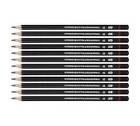 Kikumi Ensemble de 12 Crayons Double Face, Effaçables et Pré-taillés pour Dessiner, écrire, Corriger les Devoirs (Crayons à dessin 8B-2H)