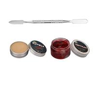 Kikumi Faux Maquillage de Sang, Ensemble de Maquillage Halloween SFX pour Cicatrices, Blessures, sans Danger, Doux pour la Peau, Ensemble de Polyvalent pour Effets Spéciaux, Fêtes D'Halloween