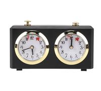 Kikumi Horloge D'échecs Mécanique, Horloge D'échecs à Remontage Professionnelle, Minuterie à Compte Rebours, Portable, Cadrans Faciles Lire, Minuterie Chinoise (Noire)