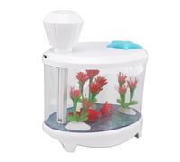 Kikumi Humidificateur Paysage Pour Aquarium - Ultra Sonore - USB - Faible Bruit - Huile Essentielle - Aromathérapie - Pour Voiture, Chambre à Coucher, Salle D'étude (Blanc)