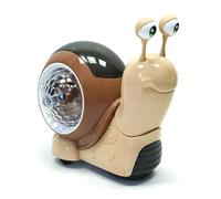 Kikumi Jouet D'escargot Rampant pour bébé avec Lumière Musicale, Jouet D'escargot électrique Interactif Universel pour Marcher sur Le Ventre, pour Bébés et Tout-Petits (Brun)