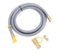 Kikumi Kit de Conversion de Gaz, Tuyau en Caoutchouc en Laiton de 3/8 | Tuyau Flexible de 10 Pieds, Raccord à Connexion Rapide, Matériau Durable et Résistant à L'usure, Compatible avec le