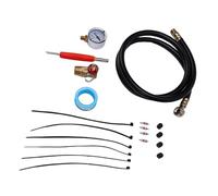 Kikumi Kit de Réparation pour Réservoir D'air comprimé, Vanne de sécurité de Dérivation en Laiton à Cadran NPT 0-200 PSI avec Bouton de Commande Manuelle, Tuyau en PVC de 1,2 M po