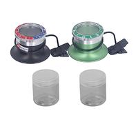 Kikumi Loupe avec clip mains libres, loupe pour lunettes avec clip Installation Facile Transport Pratique Plastique PE 2 pièces Vert Noir pour réparation de montres