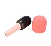 Kikumi Microphone sans Fil, Haut-Parleur Portable HiFi avec 5 Modes de Lumière Ambiante pour la Maison, Les Enfants et Les Adultes (Rose)