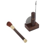 Kikumi Outil de Distribution de café, Aiguille en Acier Inoxydable avec Manche en Bois D'ébène et Brise-mots, pour une Distribution Uniforme de la Poudre de café et une Extraction