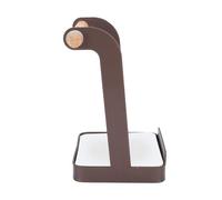 Kikumi Rack de Couvercle en Pot, Porte-couvercle en Pot, Multifonctionnel, Non Glissant, Bassin en Fer, étagère en Bois, Outil de Cuisson, Stand de Spatule, Organisateur de Cuisine (Brun)