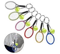 Kikumi Sports6pcs Mini Keychain Pendant Simulation Tennis and Racket M Mini Squash Racket Modèle 16 × 5 × 5 6PCS Keychain Pendant Simulation Tennis and, # 911