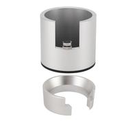 Kikumi Support de Porte-filtre à café avec Entonnoir Doseur, Support de Bourrage de Porte-filtre Rond en Alliage D'aluminium de 58 Mm pour Bar à Domicile (Argent)