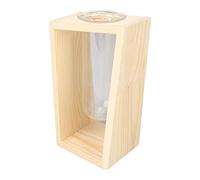 Kikumi Terrarium Végétal de Table, Terrarium de Plantes à Tube à Essai en Verre, Végétal à Table à la Main (Bois)