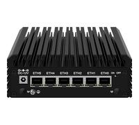 Kikusenko Firewall Micro Appliance, 6 ports Inter N100 Quad Core Mini PC, Inter I226-V 2.5G NIC, Support AES-NI Routeur PC VPN Barébones, Pas de RAM Pas de SSD