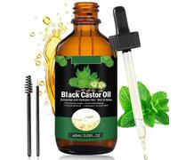 KIKVTER Black Castor Oil, Huile de Ricin Noire, Huile de Ricin Bio 60ml, Castor Oil pour Le Corps, Les Cheveux, Le Visage et La Peau, Wild Growth Hair Oil, huile de ricin pour cheveux