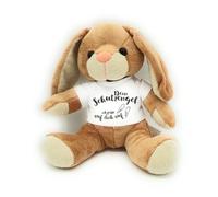Kilala Doudou lapin, ange gardien, t-shirt doux et lavable, porte-bonheur de 19 cm, cadeau de convalescence, d'anniversaire ou comme talisman
